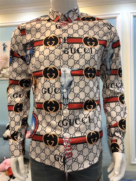 gucci silk dress shirt|gucci formal shirts.